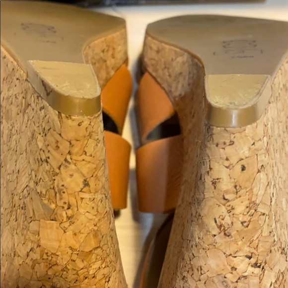 Ann Taylor Loft Studded Leather Wedge Sandals - Picture 8 of 12